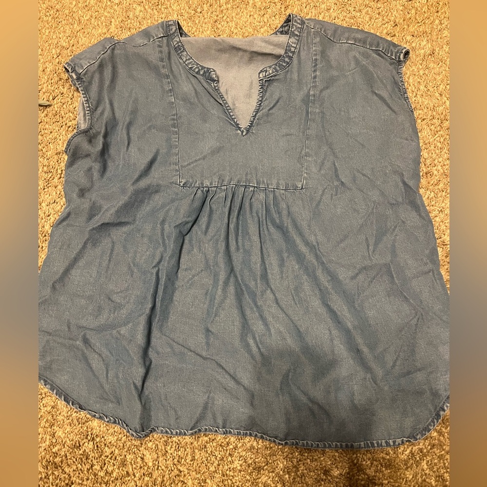Liz Claiborne Blue Denim Blouse